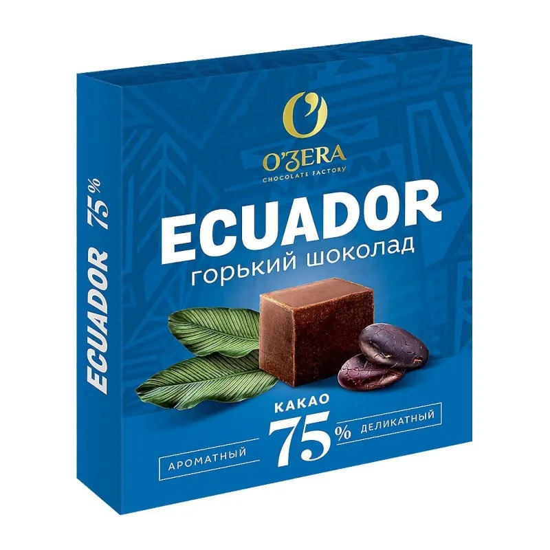Шоколад O`Zera горький Ecuador 75 % какао 90г