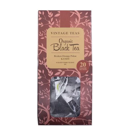 Vintage Teas Organic BOP Black Tea Pyramid черный чай в шелковом пакетике 20 пирамидок 50g