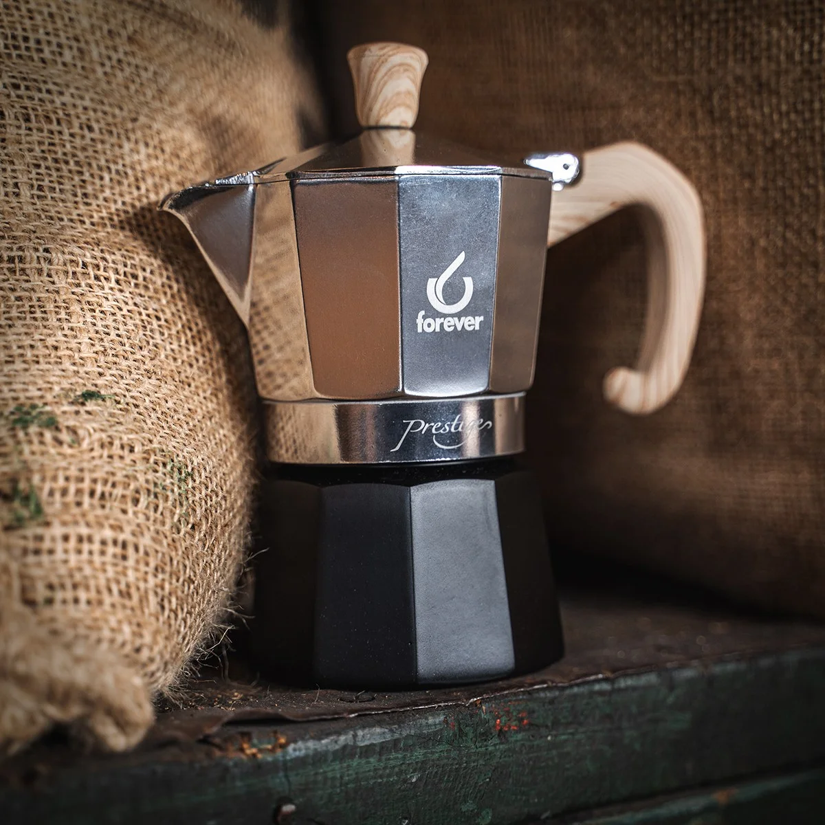 Forever Moka Woody kafijas kanna (Itālija) 3 tases/160 ml