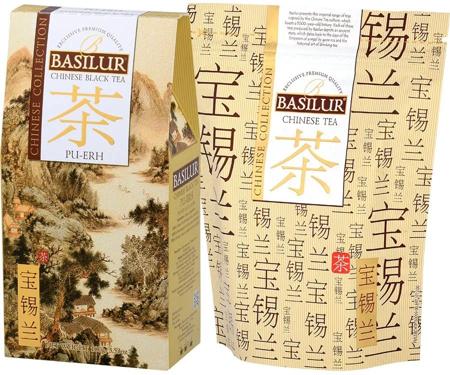 Nogatavināta pueras tēja beramā "Chinese Collection" Pu-erh BASILUR 100G