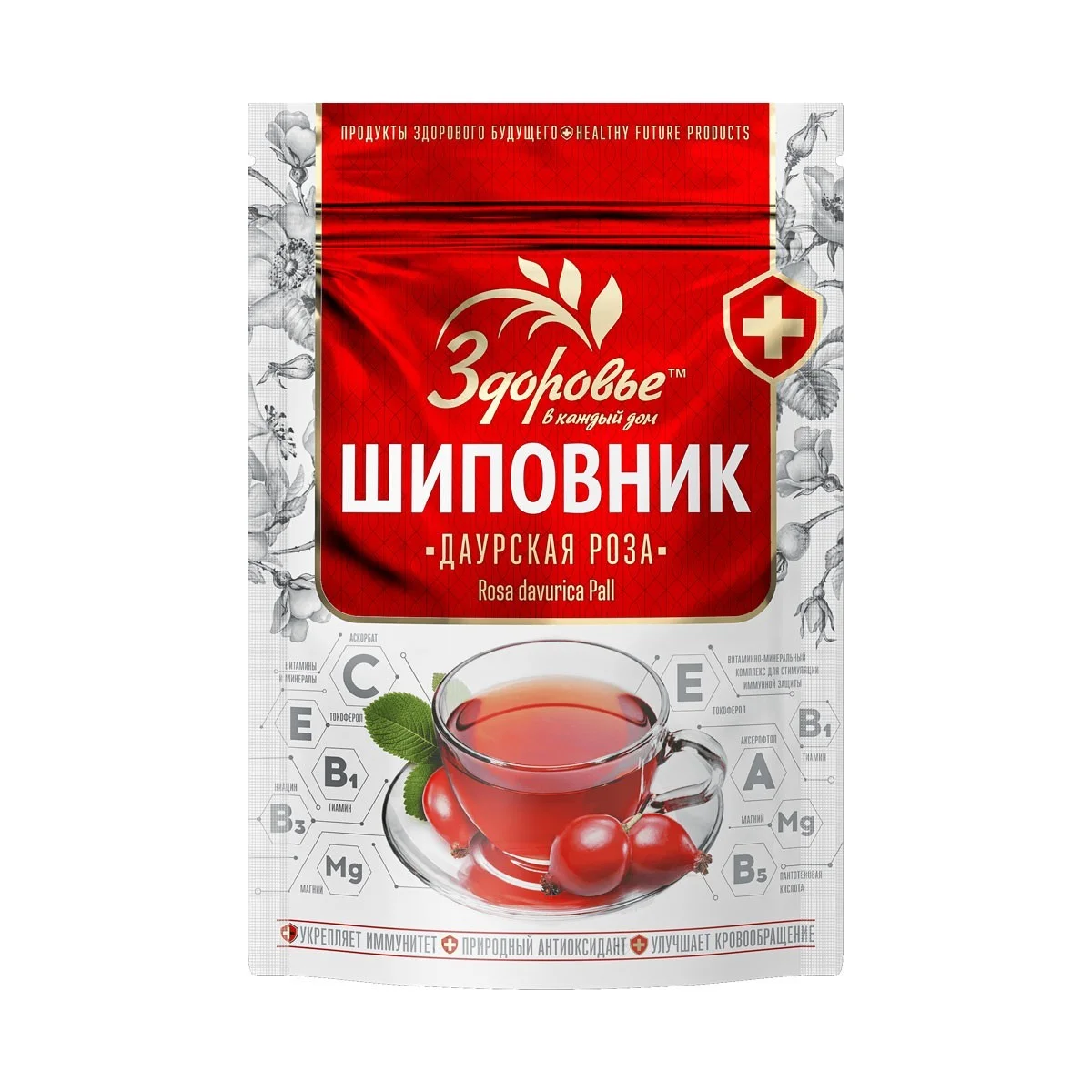 Напиток Здоровье Шиповник Натуральный чайный растворимый порошкообразный 75 г