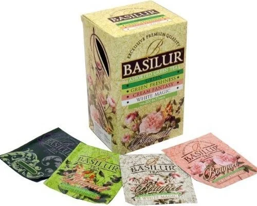 Basilur Tea Bouquet Green zaļo tēju kolekcija 25 paciņas x 1.5gr