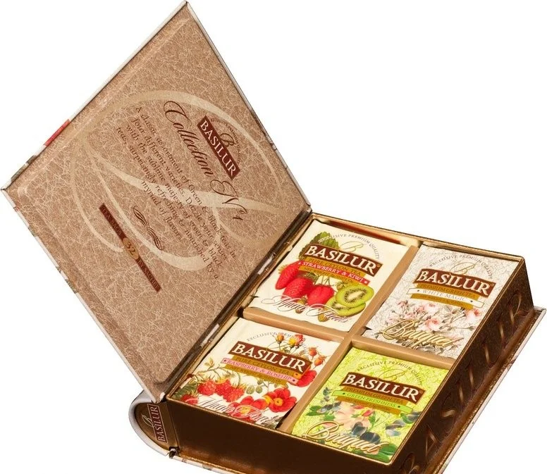 Zaļā un Melnā tēja "TEA BOOK "Collection Nr.1, 56g (metal) BASILUR