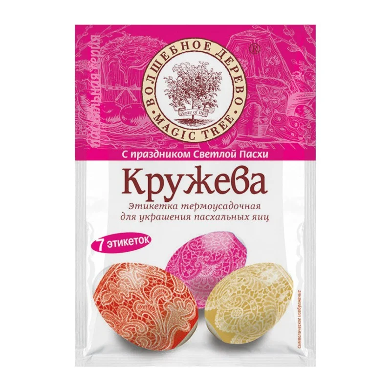 Этикетка термоусадочная для украшения пасхальных яиц "Кружева"