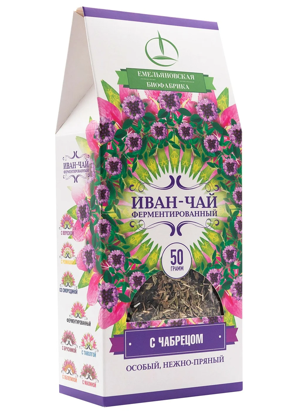 Biofabrika Ivan Tea ugunspuķes tēja lapu ar timiānu 50g s čabrecom