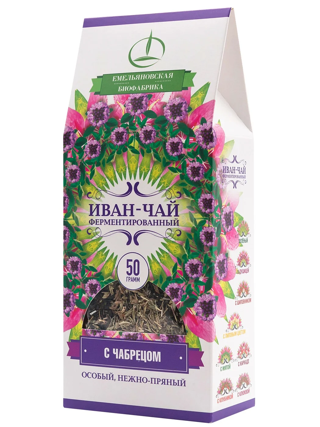 Биофабрика Ivan Tea Иван-чай листовой с чабрецом 50г