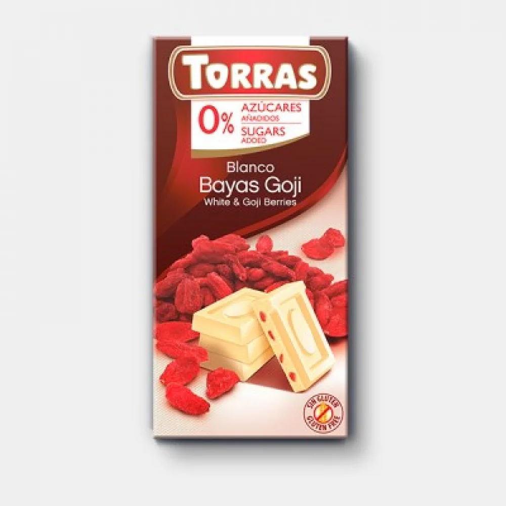 Белый шоколад с ягодами годжи, Torras, 75 г