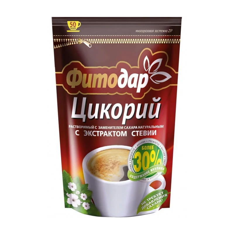 Цикорий растворимый с экстрактом стевии "Фитодар" 100г