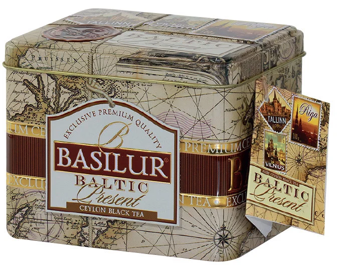 Basilur Present BALTIC черный чай c клубникой 100г