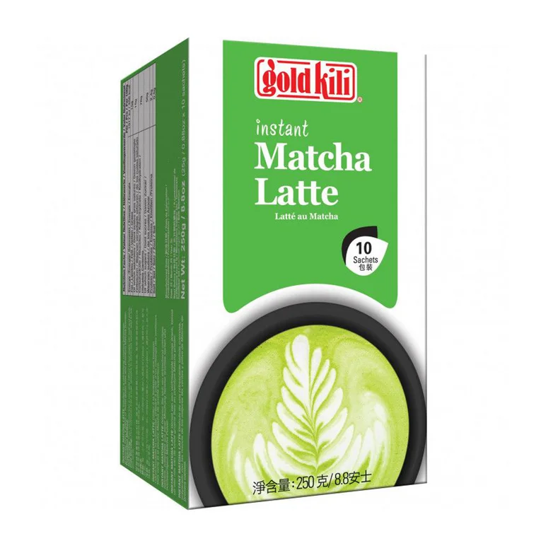 Готовый напиток зеленого чая с молоком Matcha Latte, 10x25 г Gold Kili