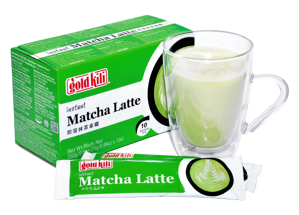 MATCHA LATTE, Gatavs Zaļās tējas piena dzēriens, 10x25g Gold Kili