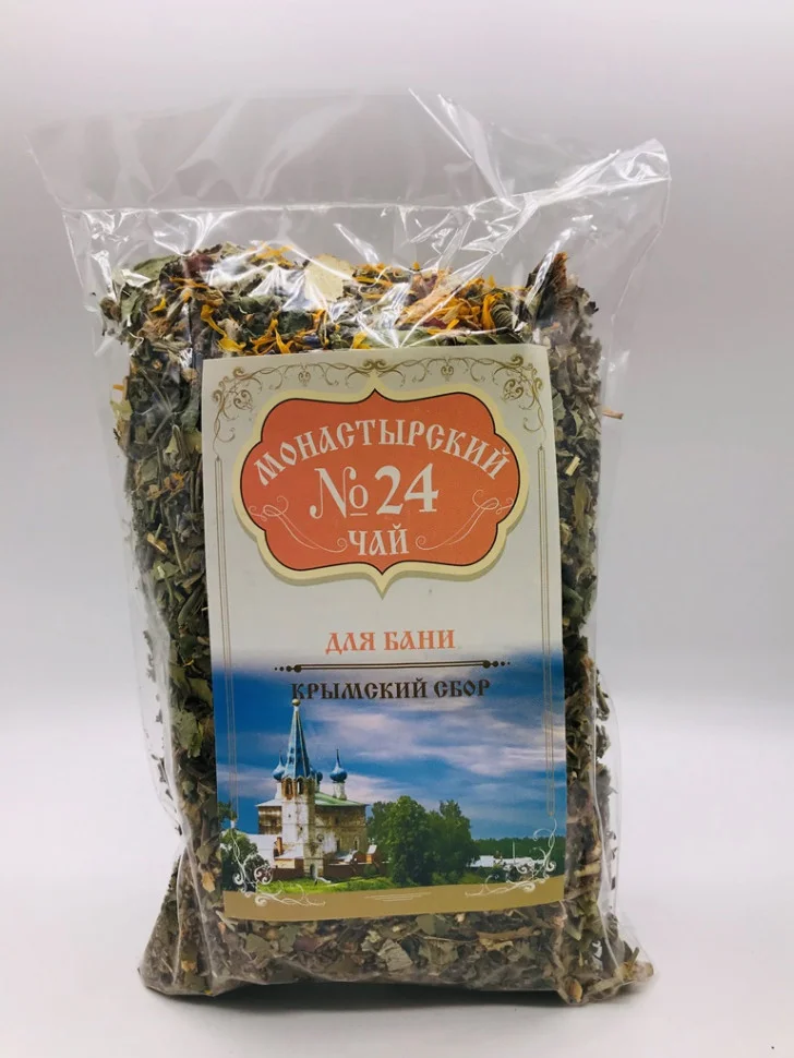 Монастырский чай №24 100гр для Бани аромат крымских трав