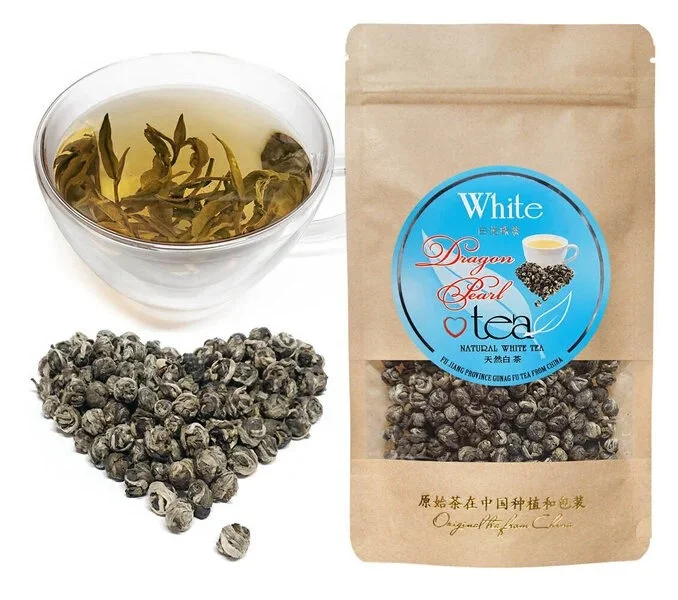 „DRAGON PEARL” White tea - Ekskluzīva Ķīnas Baltā tēja „Pūķa pērle”, 100g paka