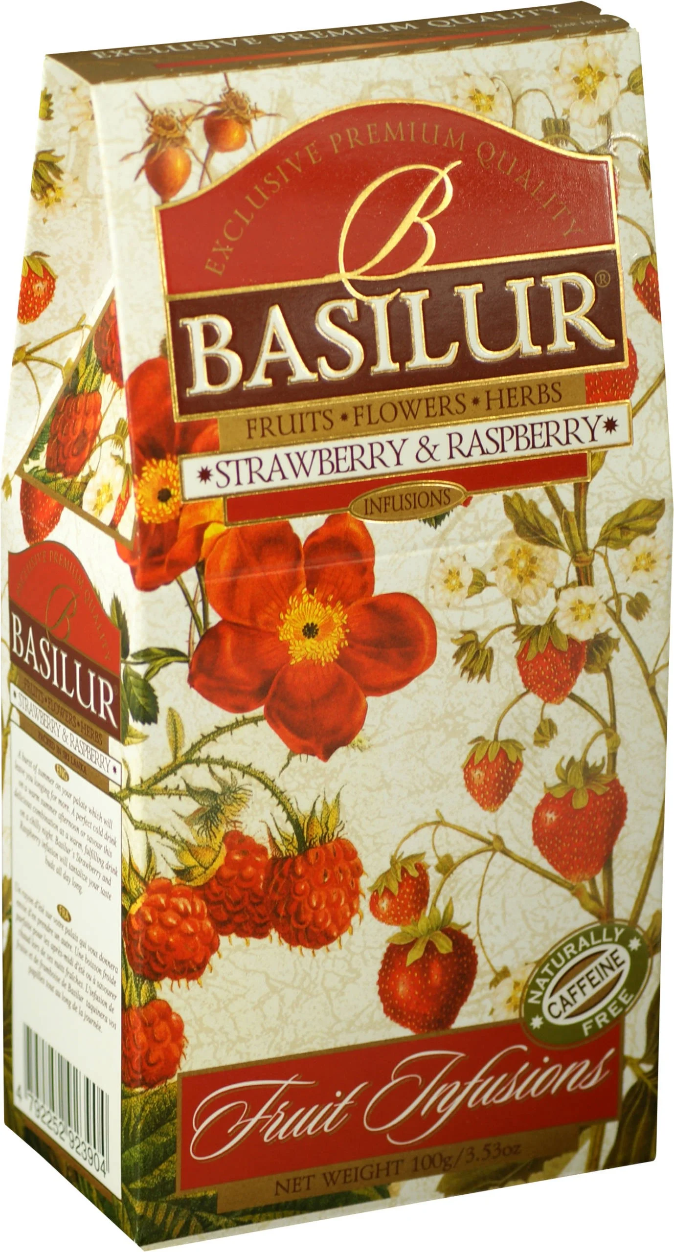 Клубника и Малина фруктовый чай Basilur STRAWBERRY & RASPBERRY 100g