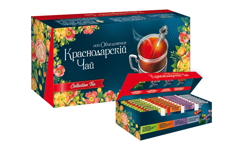 Krasnodaras tējas kolekcija Tējas izlase 100 gb (4 veidi x 25 gb x 2 gr)