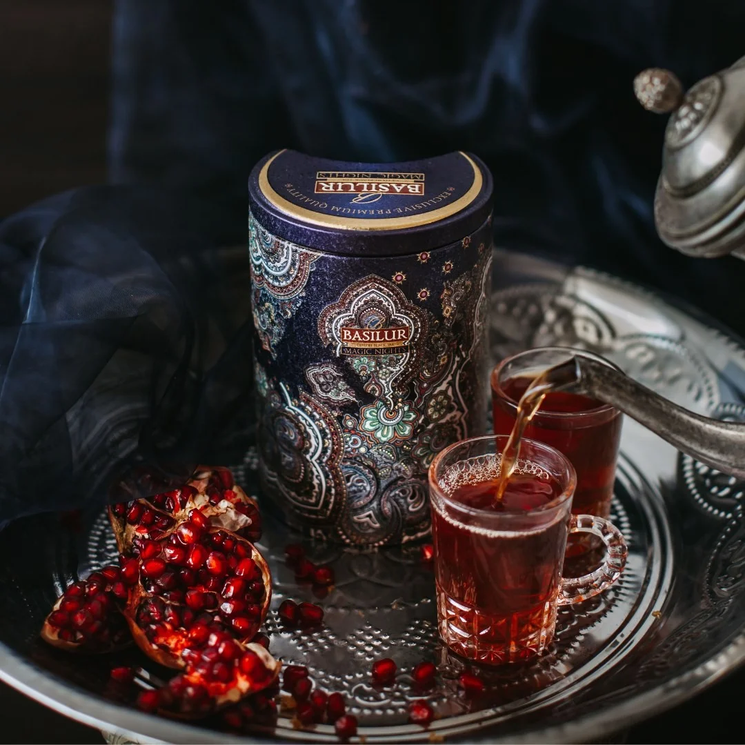 Melna tēja ORIENTAL Magic Nights Basilur 100g metālisks iepakojums