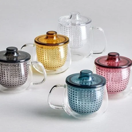 Kinto Unimug stikla krūze sarkana 350ml