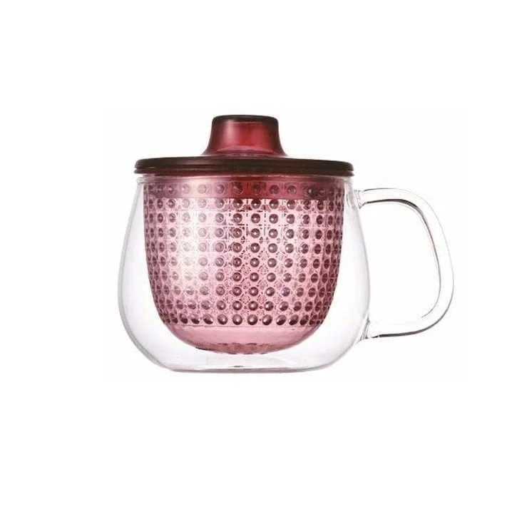 Kinto Unimug стеклянная чашка красная 350ml