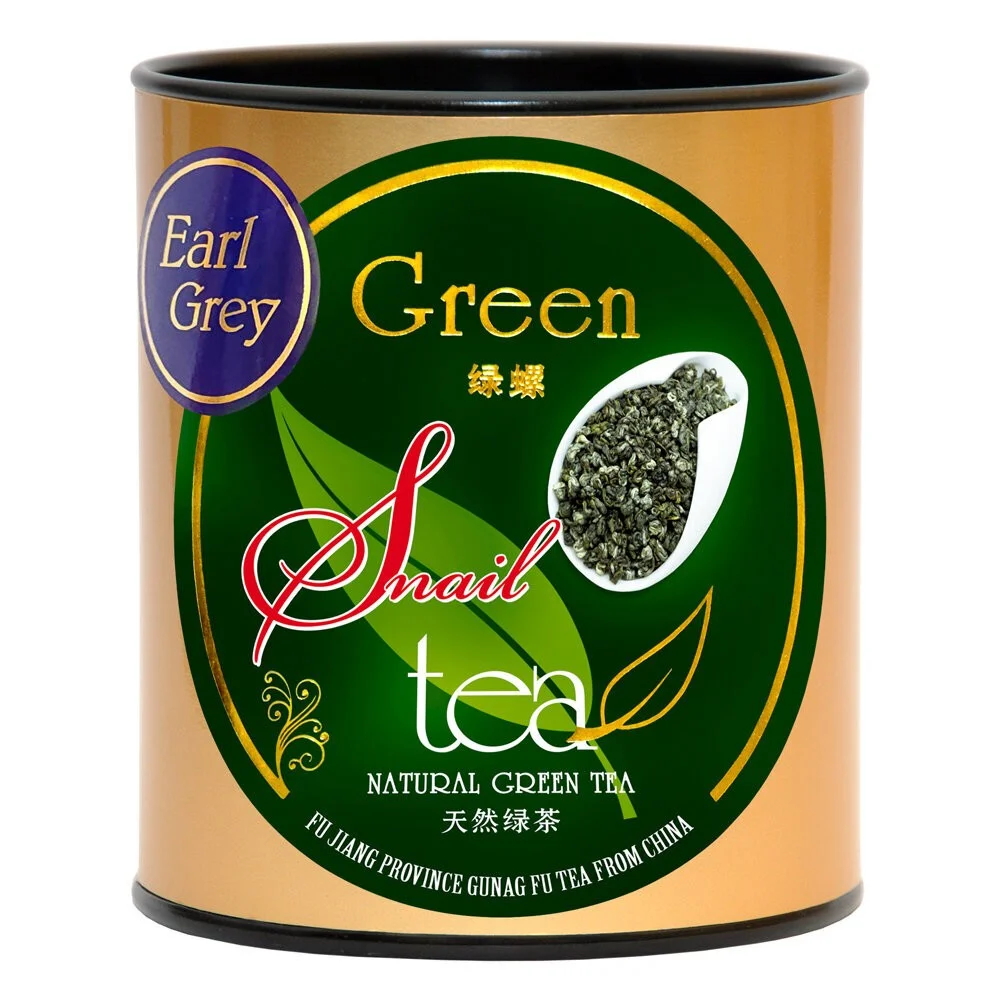 Элитный Китайский Зеленый чай „Green Snail Earl Grey”, 120г банка