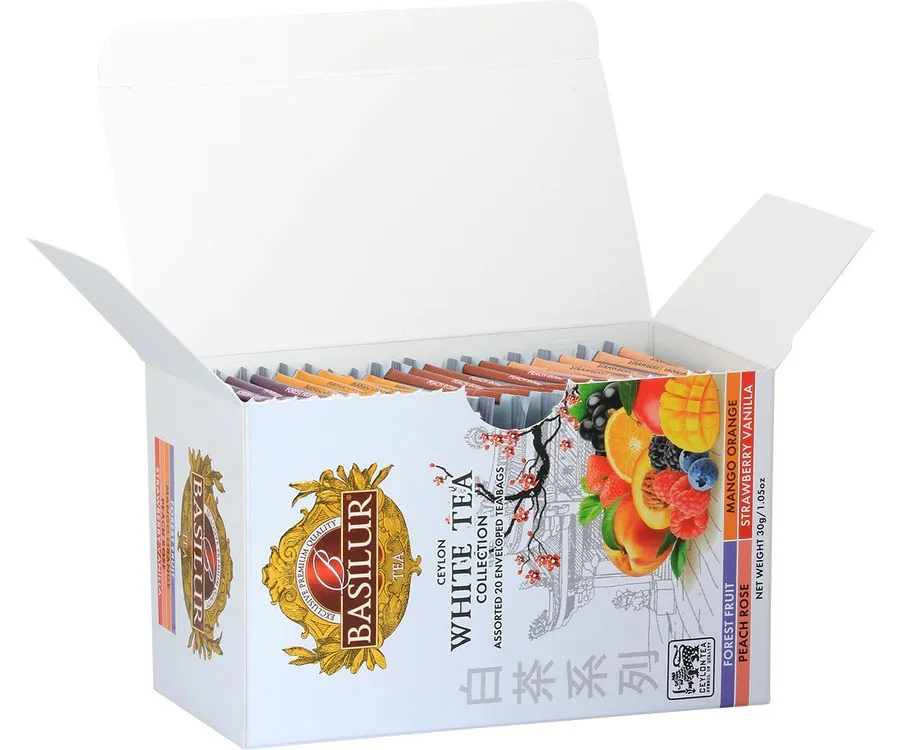 Basilur baltā tēja ASSORTED 20 paciņas