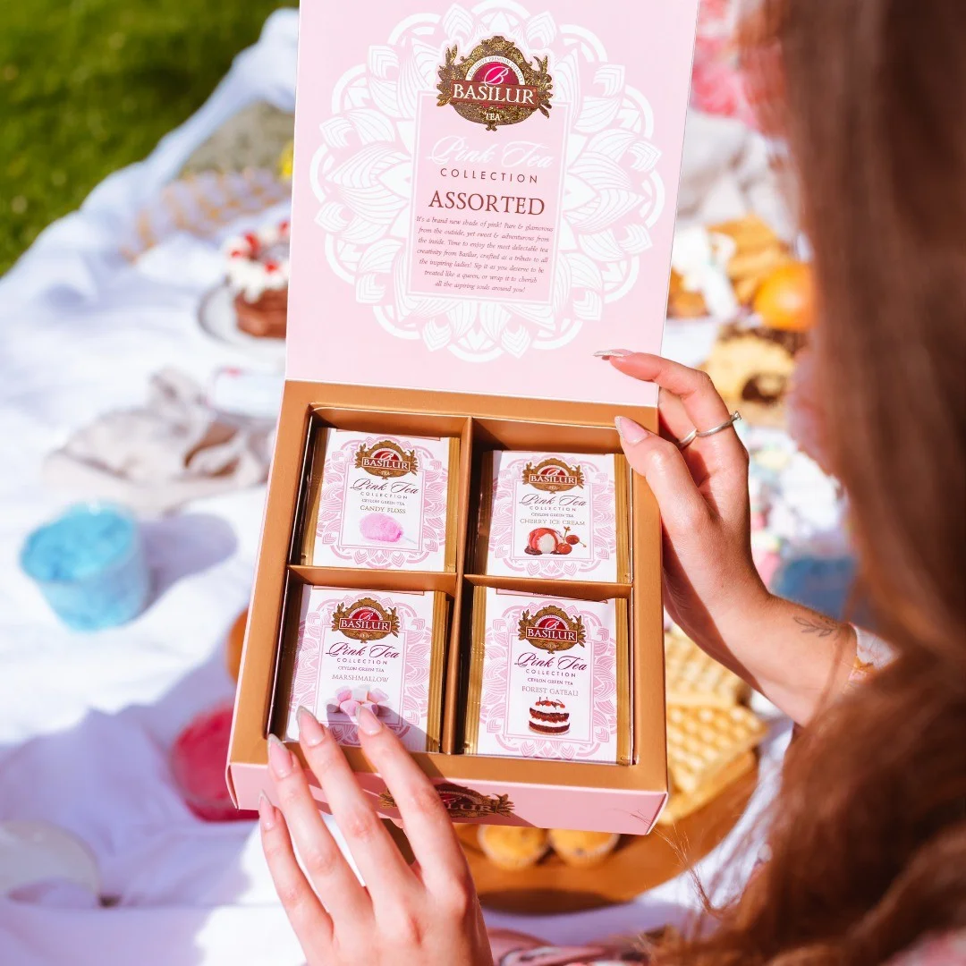 PINK TEA Assorted Zaļā tēja 40 paciņas x1.5g Basilur