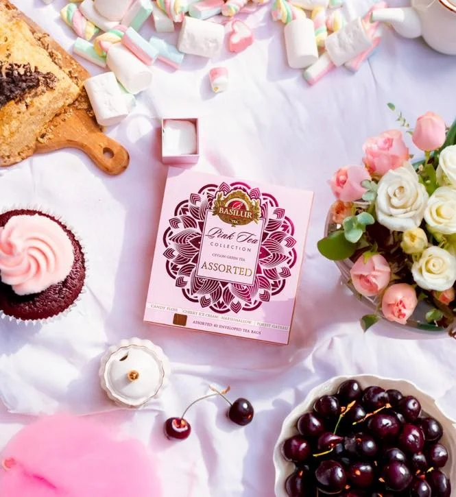 PINK TEA Assorted Zaļā tēja 40 paciņas x1.5g Basilur