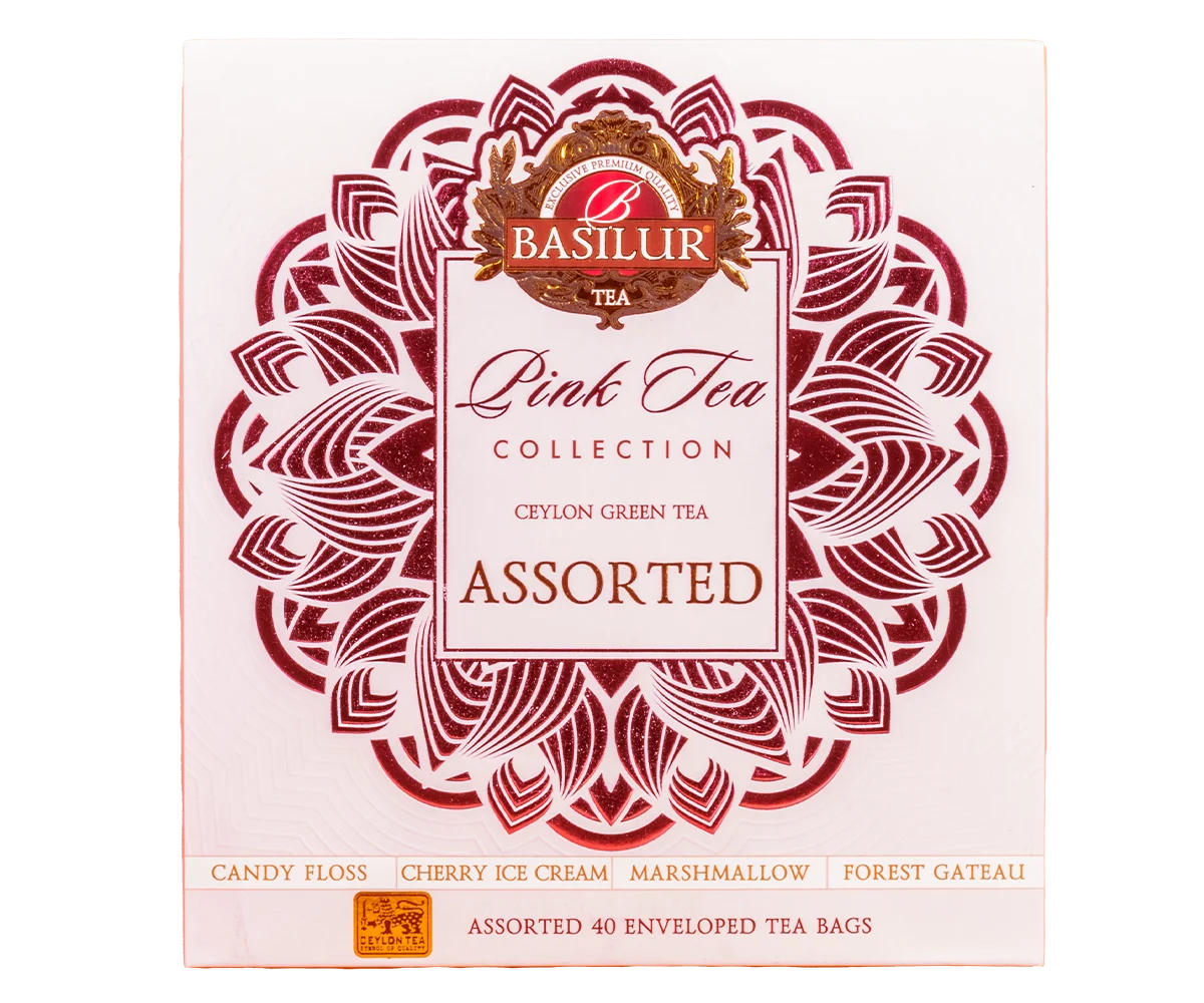 PINK TEA Assorted Zaļā tēja 40 paciņas x1.5g Basilur