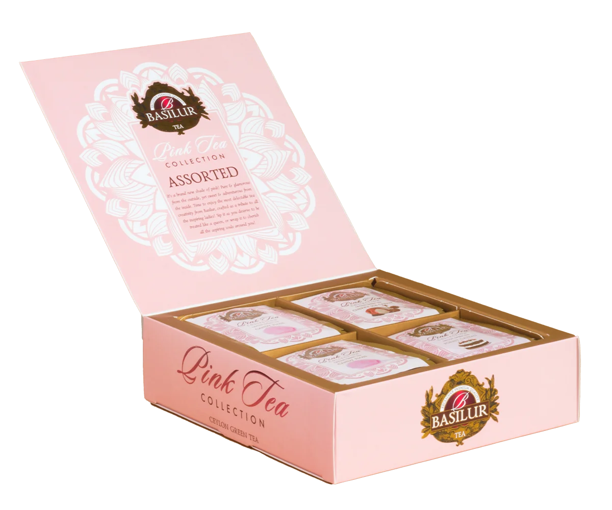 PINK TEA Assorted Zaļā tēja 40 paciņas x1.5g Basilur