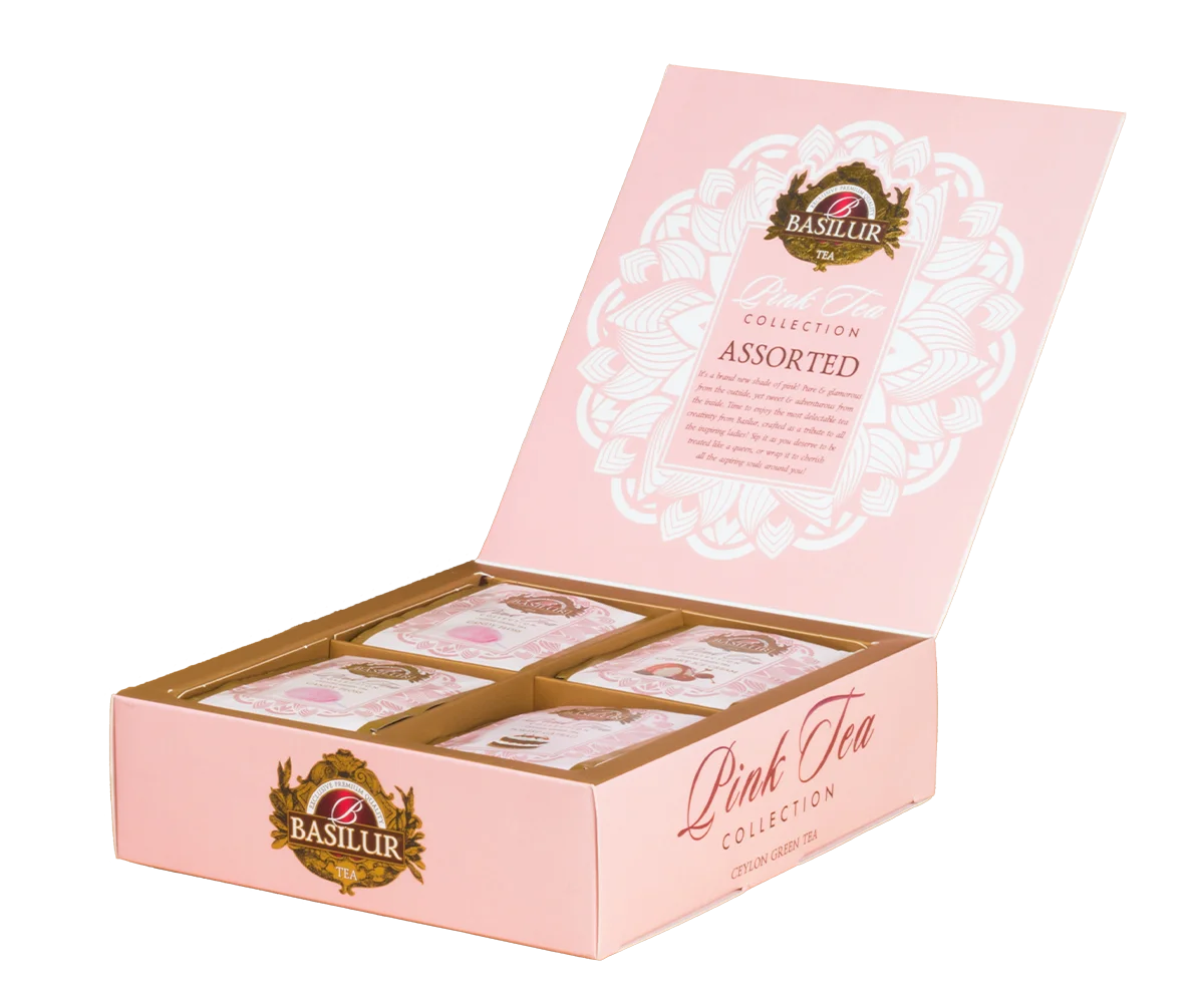 PINK TEA Assorted Zaļā tēja 40 paciņas x1.5g Basilur