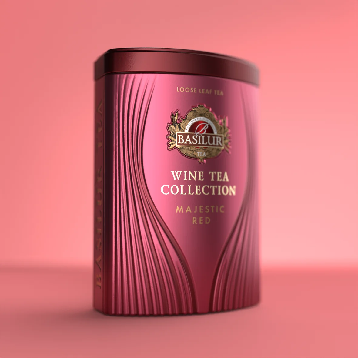 Melnā tēja WINE TEA MAJESTIC RED 75g metāla bundža Basilur