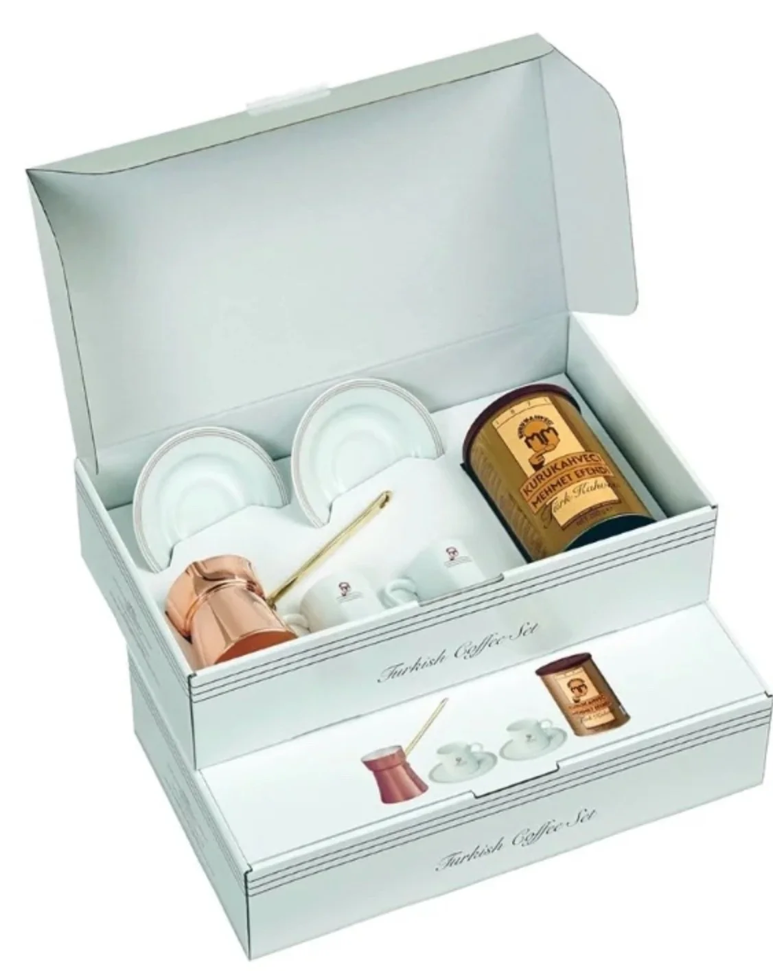 Комплект для приготовления Турецкого кофе (джезва, чашки с блюдцем, кофе) Mehmet Efendi