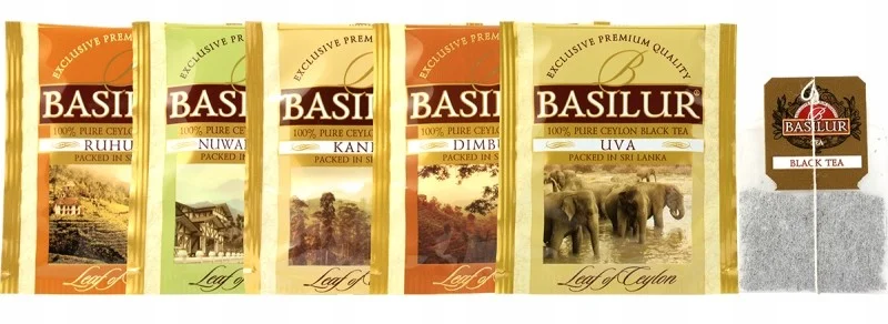 “Leaf of Ceylon’’ Melnā tēja ASSORTY 25 paciņas Basilur