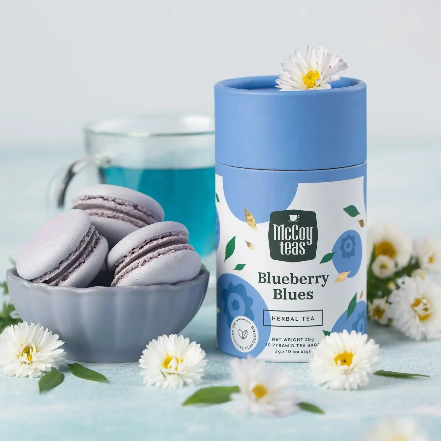 MCCOY TEAS BLUEBERRY BLUES Augļu tēja 2grx10 piramīdas