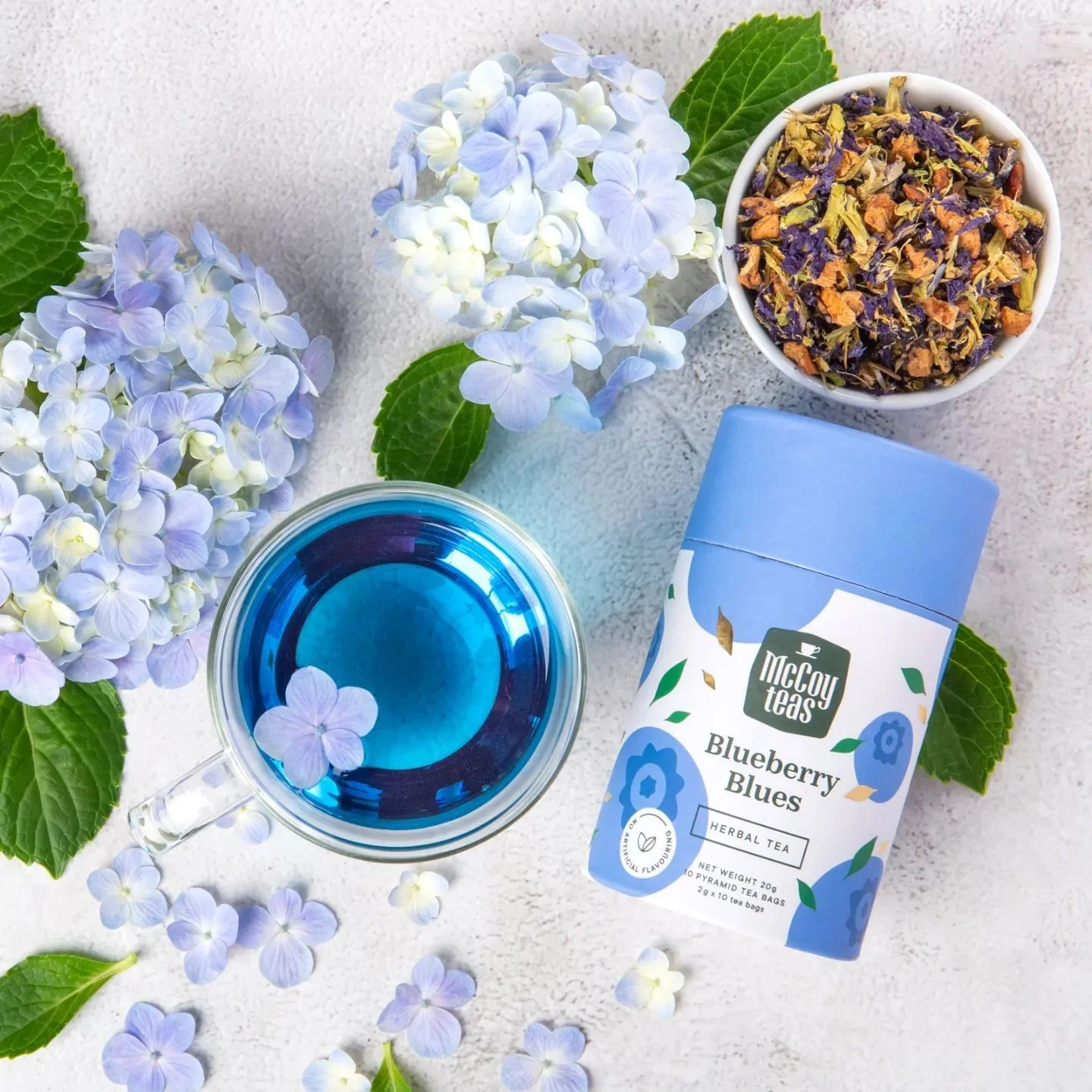 MCCOY TEAS BLUEBERRY BLUES Augļu tēja 2grx10 piramīdas