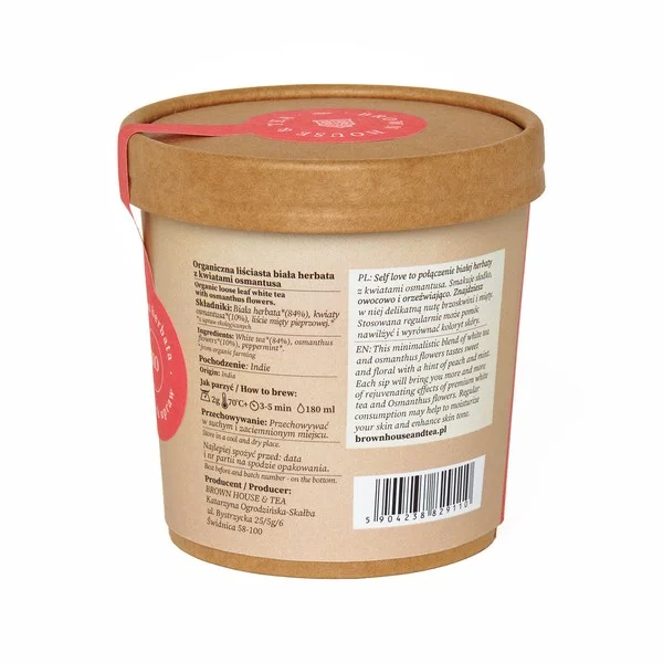 Brown House & Tea Self Love - Mīli Sevi - beramā baltā tēja ar osmantusu 40g BIO