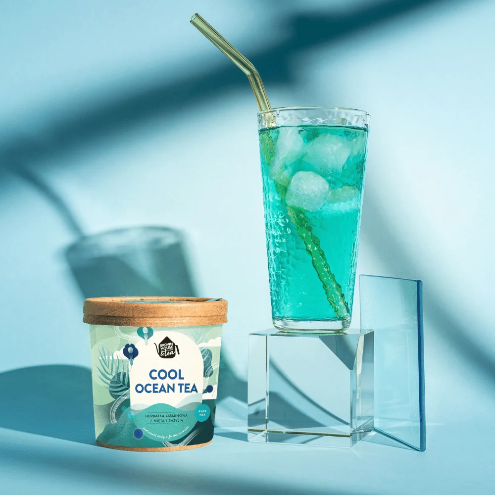Brown House & Tea Cool Ocean Tea - Okeāna Tēja - Zilās Tējas Ančan un Zaļās Tējas maisījums 50g
