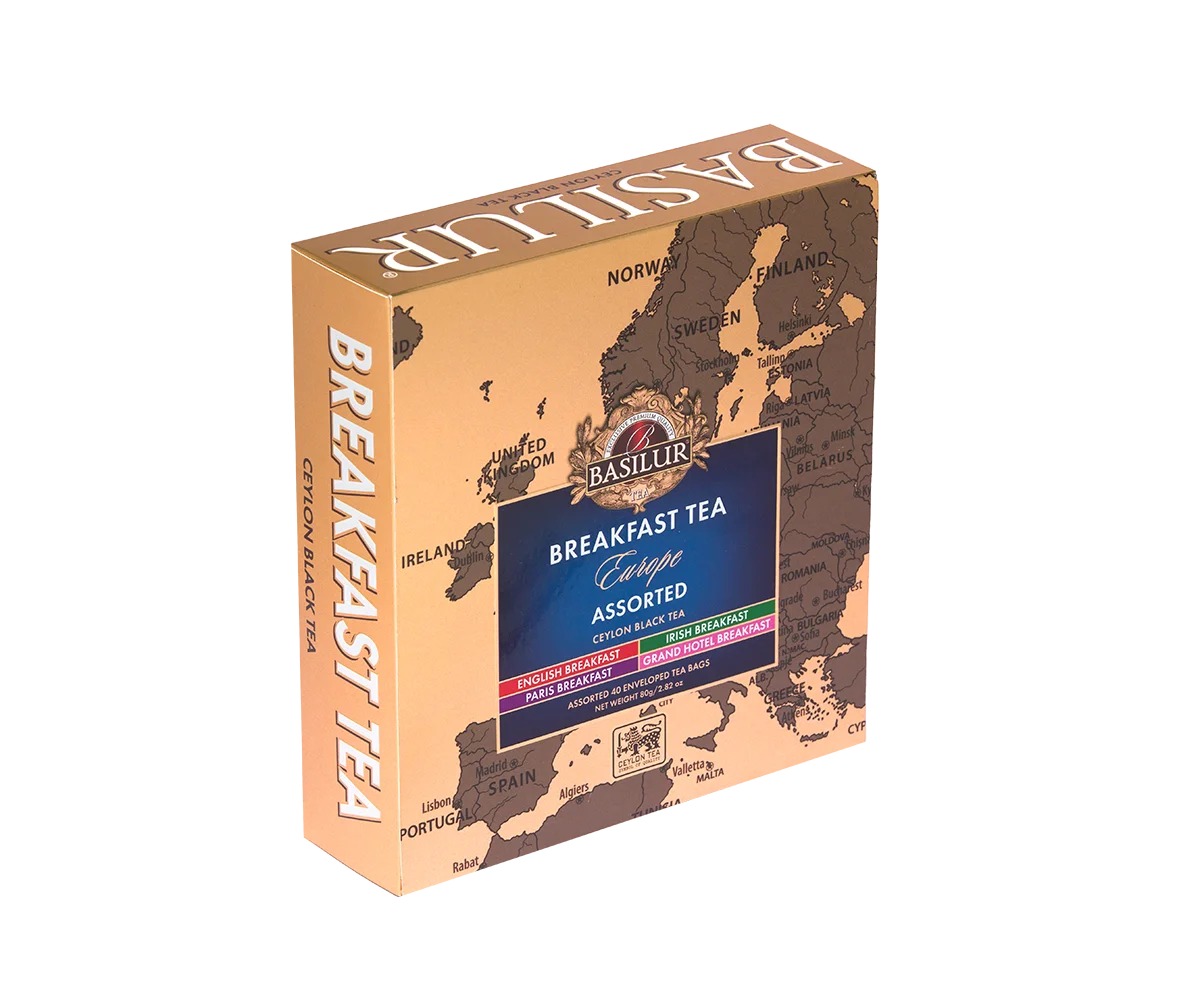 Melnā tēja EIROPAS BROKASTIS Asorti 40paciņas 80g Basilur