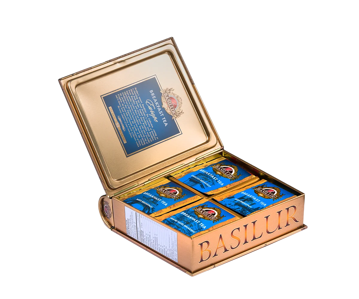 Melnā tējas grāmata EIROPAS BROKASTIS Asorti 32x2g Basilur