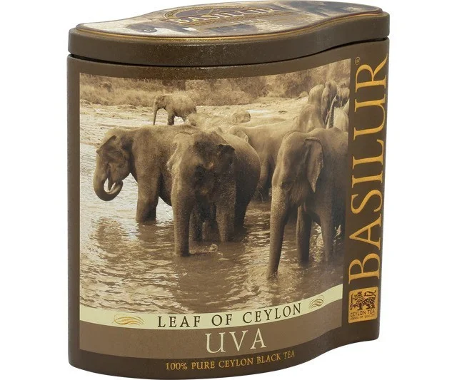 Чай черный цейлонский UVA Leaf of Ceylon (металл) 100г Basilur