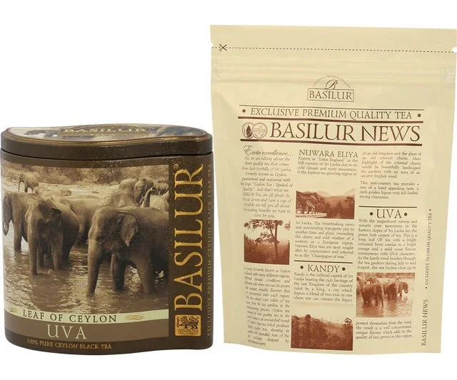 Ceilonas melnā tējas UVA Leaf of Ceylon (metāls) 100g Basilur