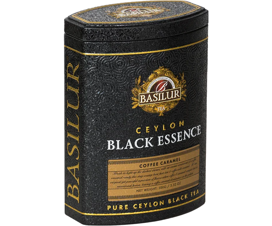 Чёрный чай BLACK ESSENCE COFFEE CARAMEL 100г метал.банка Basilur