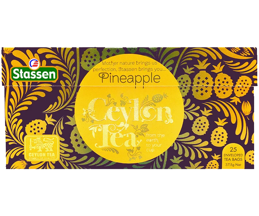 Stassen melna tēja ar ananāsu aromātu 25 tējas maisiņi