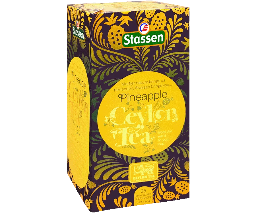 Stassen черный чай со вкусом ананаса 25 пакетиков