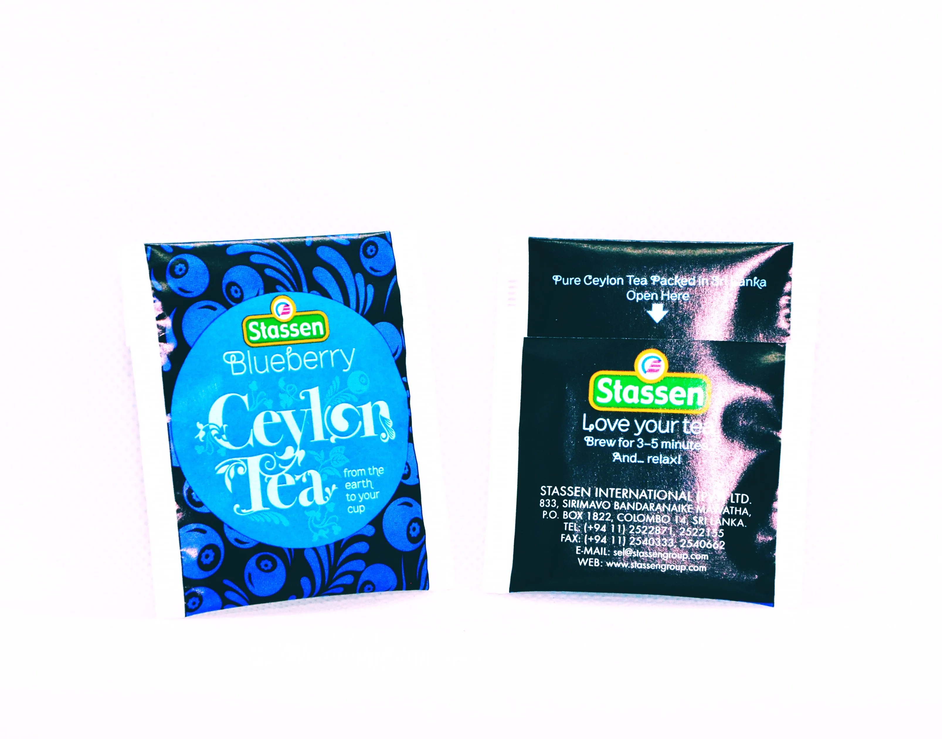 Stassen melna tēja ar melleņu aromātu 25 tējas maisiņi