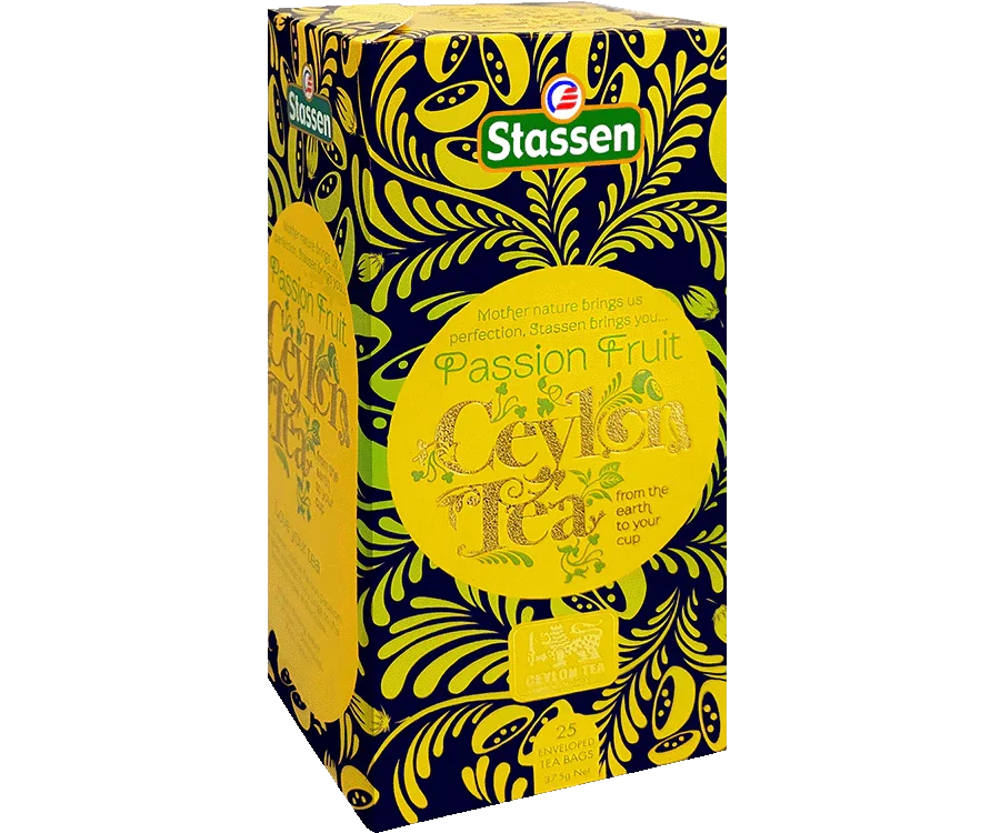 Stassen черный чай с ароматом маракуйи 25 пакетиков