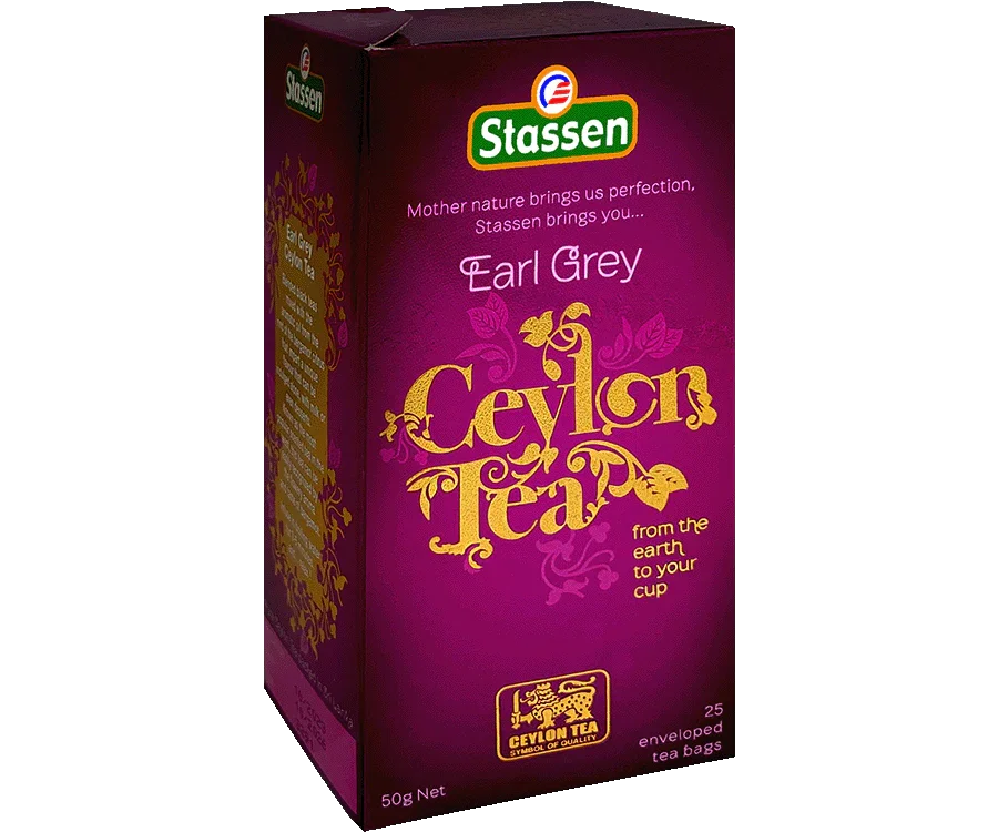 Stassen Earl Grey чёрный чай с бергамотом 25 чайных пакетиков