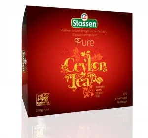 Stassen Чистый Цейлонский чёрный чай 100 чайных пакетиков