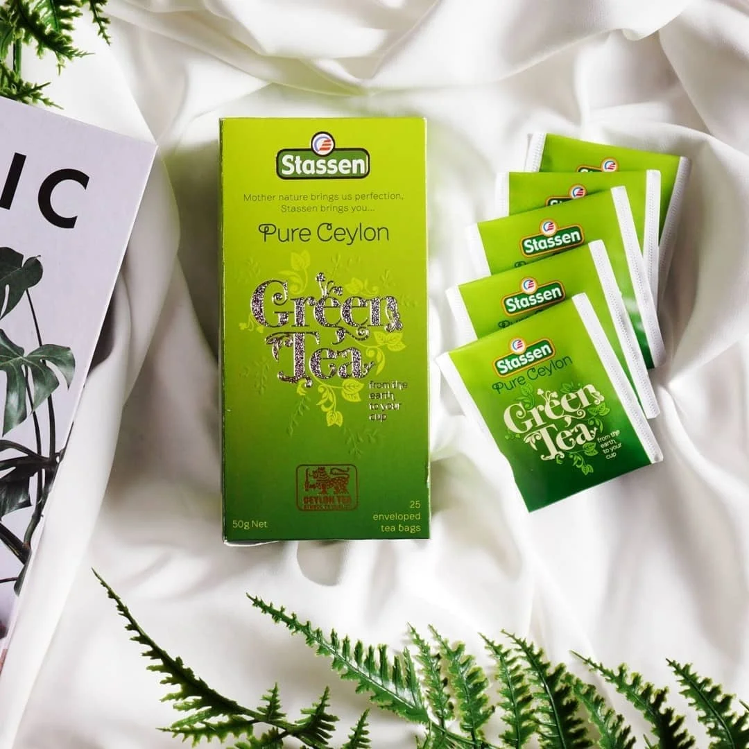 Stassen tīra Ceilonas zaļā tēja 25 tējas maisiņi