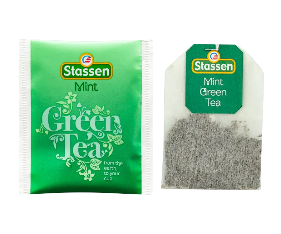 Stassen zaļā tēja ar piparmētru 25 tējas maisiņi
