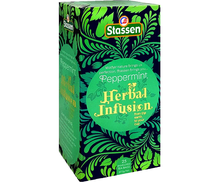 Stassen Peppermint Herbal мятный чай 25 пакетиков